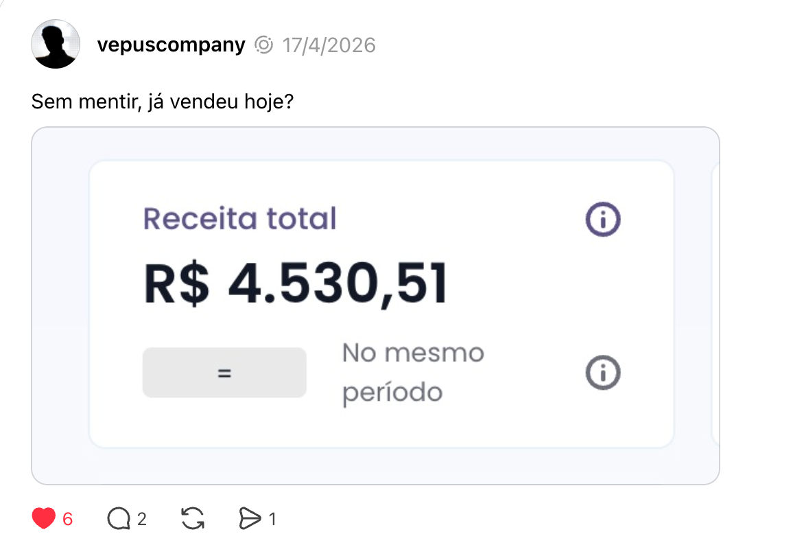 Receita total de R$ 4.530,51
