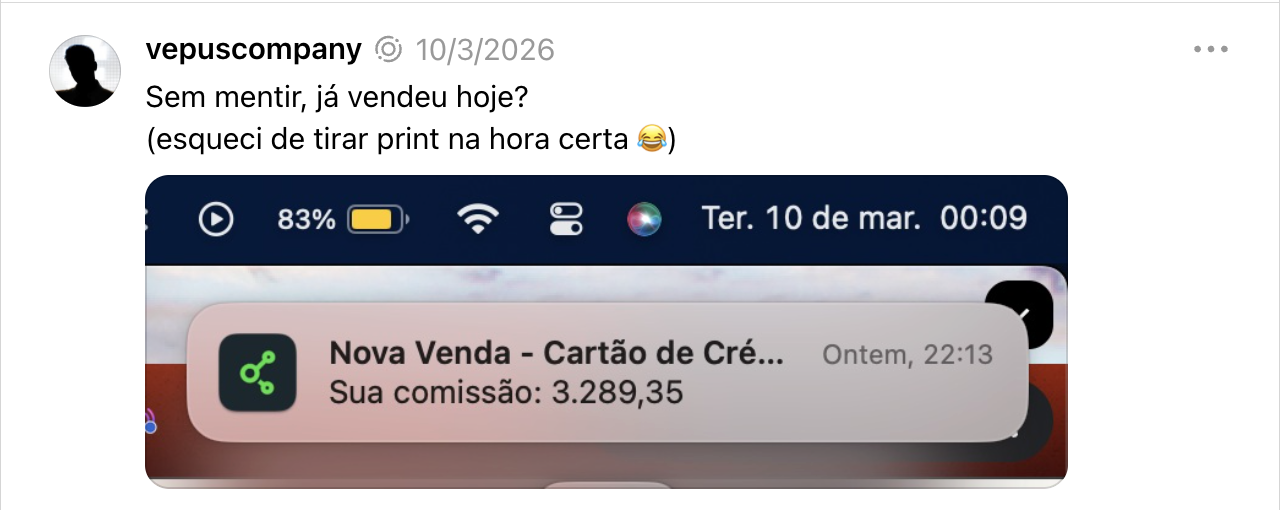 Faturamento líquido de R$ 46.879,24